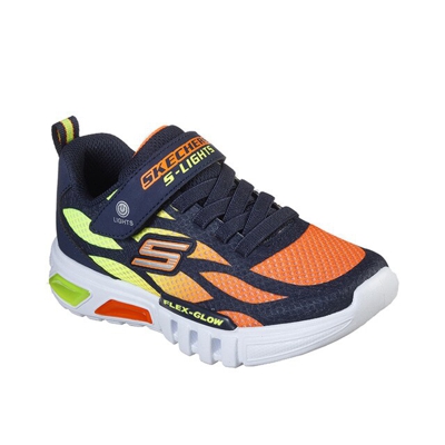 Skechers - Zapatillas Deportivas De Niño En Naranja Con Velcro Y Elástico