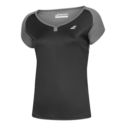 Babolat Play Capsleeve Camiseta De Manga Corta Mujeres - Negro, Gris en oferta