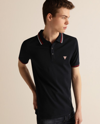 Guess - Polo De Hombre Regular Azul De Manga Corta características