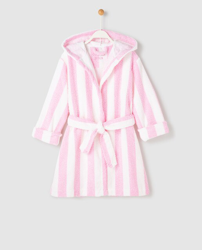 Cotton Juice - Albornoz De Niña De Rayas En Rosa en oferta