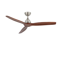 IKOHS - Ventilador de Techo con Mando a Distancia, 3 Aspas de Madera Natural, Potencia de 75W, Material del Cuerpo Aluminio, 132 cm de Diametro, 3 Vel precio