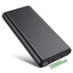 iPosible Batería Externa 26800mAh Power Bank Ultra Capacidad Cargador Portátil Móvil con 2 Puertos USB y Pantalla LCD Batería Externa Movil para Andro características