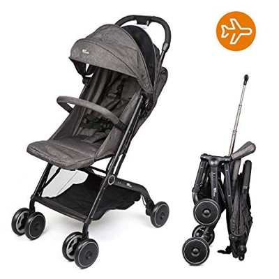Sillas de paseo - amzdeal Sillita compacta y deportiva, de 0 meses a 25 kg, respaldo reclinable, compatible con capazo blando, fácil de plegar con una