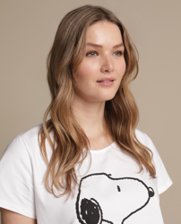 Woman El Inglés - Camiseta De Mujer Talla Grande Con Manga Corta Y Estampado De Snoopy, precio y características - Shoptize