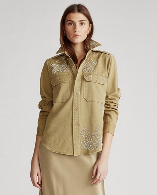 Polo Ralph Lauren - Camisa De Mujer De Manga Larga