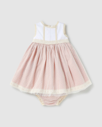 Tizzas - Vestido De Niña Bicolor Con Tul Y Puntillas precio