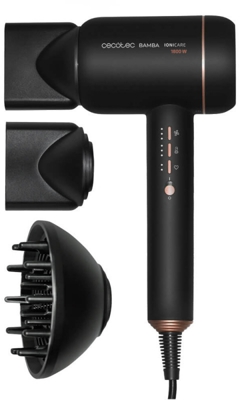 Secador de Pelo Cecotec iónico Bamba IoniCare 6000 RockStar Fire .Motor digital,1800 W
