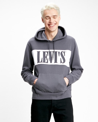 Levi's - Sudadera De Hombre Negra Con Capucha