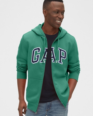 GAP - Chaqueta Deportiva De Hombre Verde Con Capucha