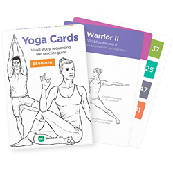 WorkoutLabs Tarjetas plásticas de Yoga con Lengua sánscrito para Principiante Estudio Visual, secuenciación de Clases, práctica con posturas, Ejercici en oferta