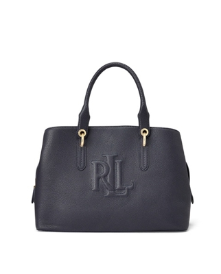 Lauren Ralph Lauren - Bolso De Mano Hayward De Piel Bovina En Azul Marino
