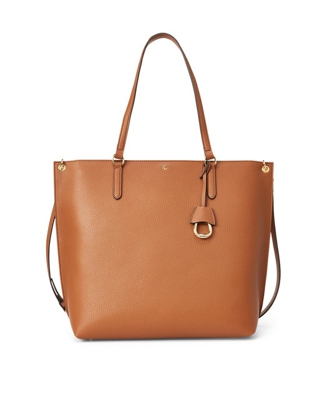 Lauren Ralph Lauren - Tote Grande Abby En Camel Con Detalle De Colgante