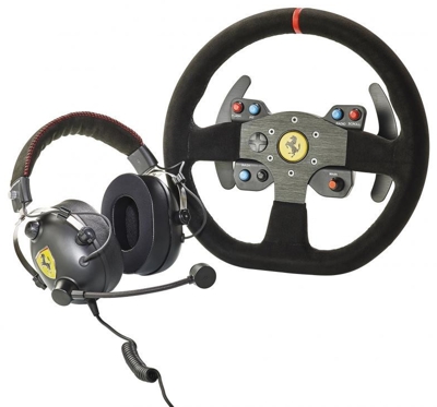 Pack Thrustmaster Race Volante + Auriculares Ferrari 599XX EVO Edition with Alcantara PS4