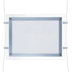 Marco cuadro iluminado por LED PrimeMatik, A2 670x495mm doble cara de metacrilato para cartel anuncio letrero precio