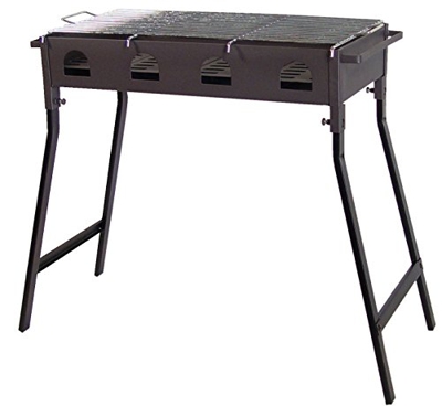 IMEX EL ZORRO Barbacoa con Parrilla, cincada, 51 x 34 x 70 cm, Negro, 71447