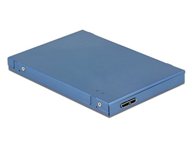 62787 caja para disco duro externo 2.5" Caja externa para unidad de estado sólido (SSD) Azul, Convertidor