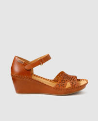 Pikolinos - Sandalias De Cuña De Mujer De Piel En Color Marrón precio