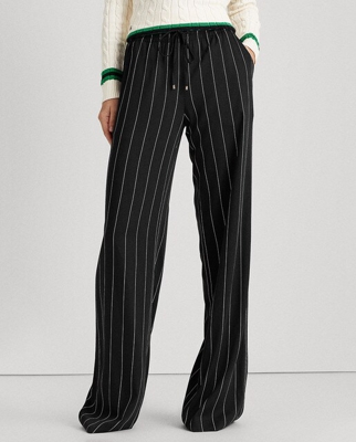 Lauren Ralph Lauren - Pantalón De Mujer Ancho Y Fluido