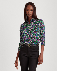 Lauren Ralph Lauren - Blusa De Mujer Con Estampado De Flores Y Manga Larga en oferta