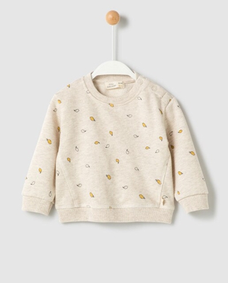 Dulces Gallery - Sudadera De Bebé Niño En Crudo Con Limones