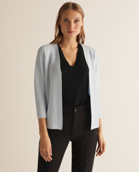 Escorpion - Chaqueta De Punto De Mujer Cuello Pico Y Manga Tres Cuartos en oferta