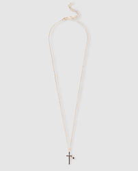 El Corte Inglés - Collar Cruz Plata Con Circonitas Negras a un precio más  barato - Shoptize