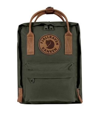 Fjällräven - Mochila Unisex Kånken No.2 Mini En Verde Oscuro Con Cremallera