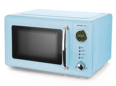 Emerio MW-112141.2 - Microondas (700 W, 20 L), diseño retro, color azul claro