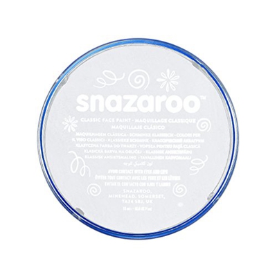 Snazaroo - Pintura facial y corporal, 18 ml, color blanco