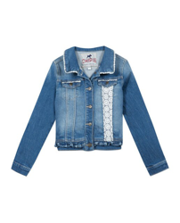 Chipie - Cazadora Vaquera De Niña Azul Con Ganchillo en oferta