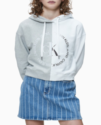 Calvin Klein Jeans - Sudadera De Mujer Bicolor Con Capucha en oferta