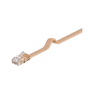 CAT 6 Netzwerkkabel Flachkabel; CAT FLAT 6-0200 U/UTP HELLBRAUN 2m