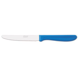 Cuchillo para mesa Arcos Génova 370323 de acero inoxidable Nitrum y mango de Polipropileno de COLOR  azul, hoja de 11 cm con funda hoja y caja expositor características