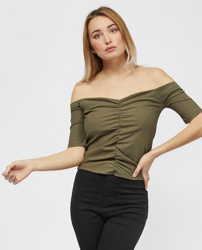 Noisy May - Top Corto De Mujer Con Fruncido características