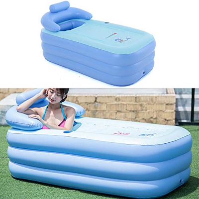 MINUS ONE Portable Adult SPA PVC Bañera Plegable Bañera Inflable Piscina Infantil Piscina Inflable Azul