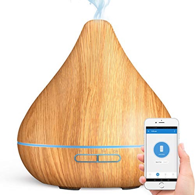GX·Diffuser Humidificador Alexa Difusor de Aroma 300ml, Difusor Wifi Compatible con Google home y Echo,humidificador inteligente difusor aromaterapia