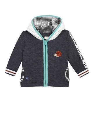 Catimini - Sudadera De Bebé Niño En Azul Con Patch De Erizo