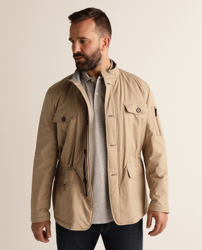 Dustin - Chaqueta De Hombre Beige Con Cuatro Bolsillos Tallas Grandes características