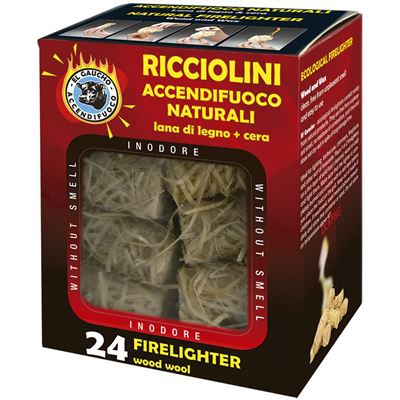 Rizos De Madera Y Cera Para Encendido De Grill - KT0579