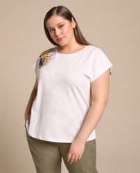Woman Plus El Corte Inglés - Camiseta De Mujer Talla Grande Woman Plus  Collection Con Bordado, precio y características - Shoptize