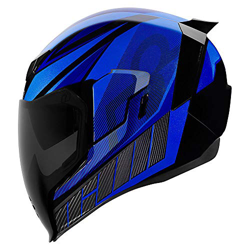 ICON Airflite QB1 2019 - Casco para Motociclista, Color Azul precio