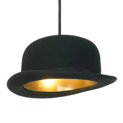 INNERMOST lampada a sospensione con bombetta JEEVES nera con interno dorato