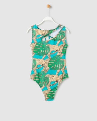 Antimilk - Bañador De Niña Estampado Leopardo