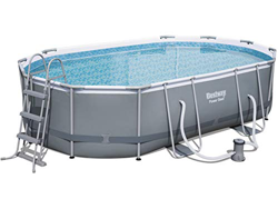 Bestway Power Steel Oval Suelo, Grey en oferta