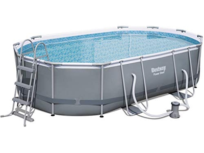 Bestway Power Steel Oval Suelo, Grey