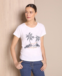 Woman El Corte Inglés - Camiseta De Mujer Woman Weekend 100% Algodón Con  Estampado De Palmeras, precio y características - Shoptize