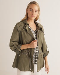 Compra Couchel - Parka Corta De Mujer Talla Grande En Color Kaki al mejor  precio - Shoptize