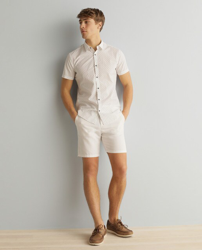 Fórmula Joven - Bermuda De Hombre Blanca Con Lino a un precio más barato -  Shoptize