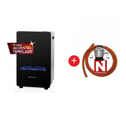 Estufa de Gas Orbegozo HBF 100 tecnología llama azul , 3800 W + Regulador de Gas butano HVG características