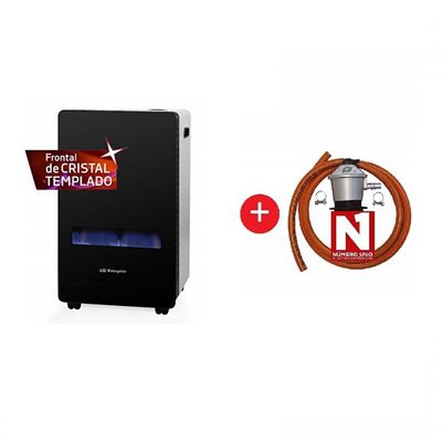 Estufa de Gas Orbegozo HBF 100 tecnología llama azul , 3800 W + Regulador de Gas butano HVG